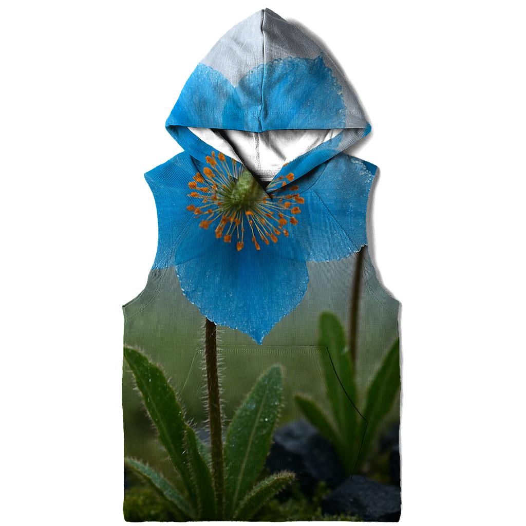Blue Poppy In An Alpine Fog Bank heavyweight hoodies