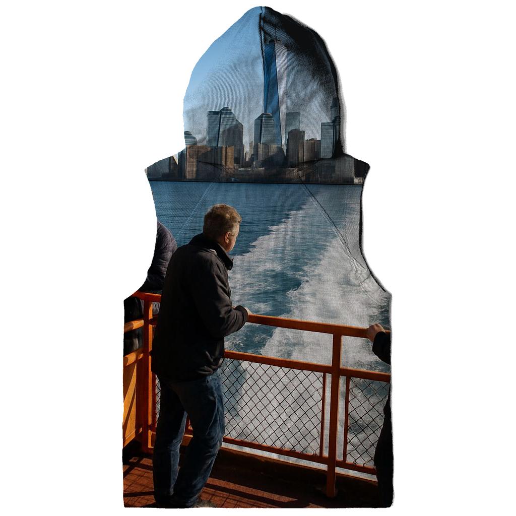 Staten Island Ferry Wake With Financial District Rising premium hoodies