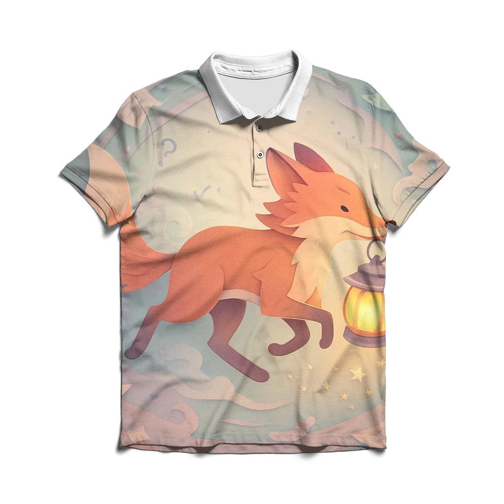Lantern Fox Paper Storm personalized polo shirts