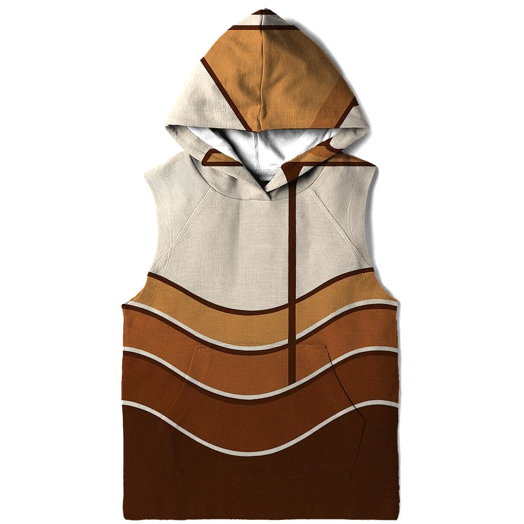 Pour Over Wave Lines embroidered hoodies