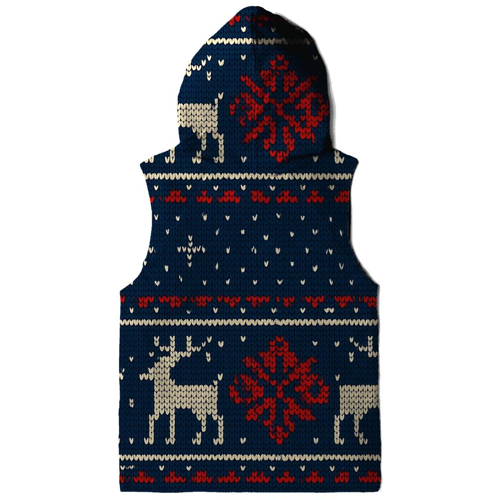 Reindeer Constellation Fair Isle Grid Design heavyweight hoodies