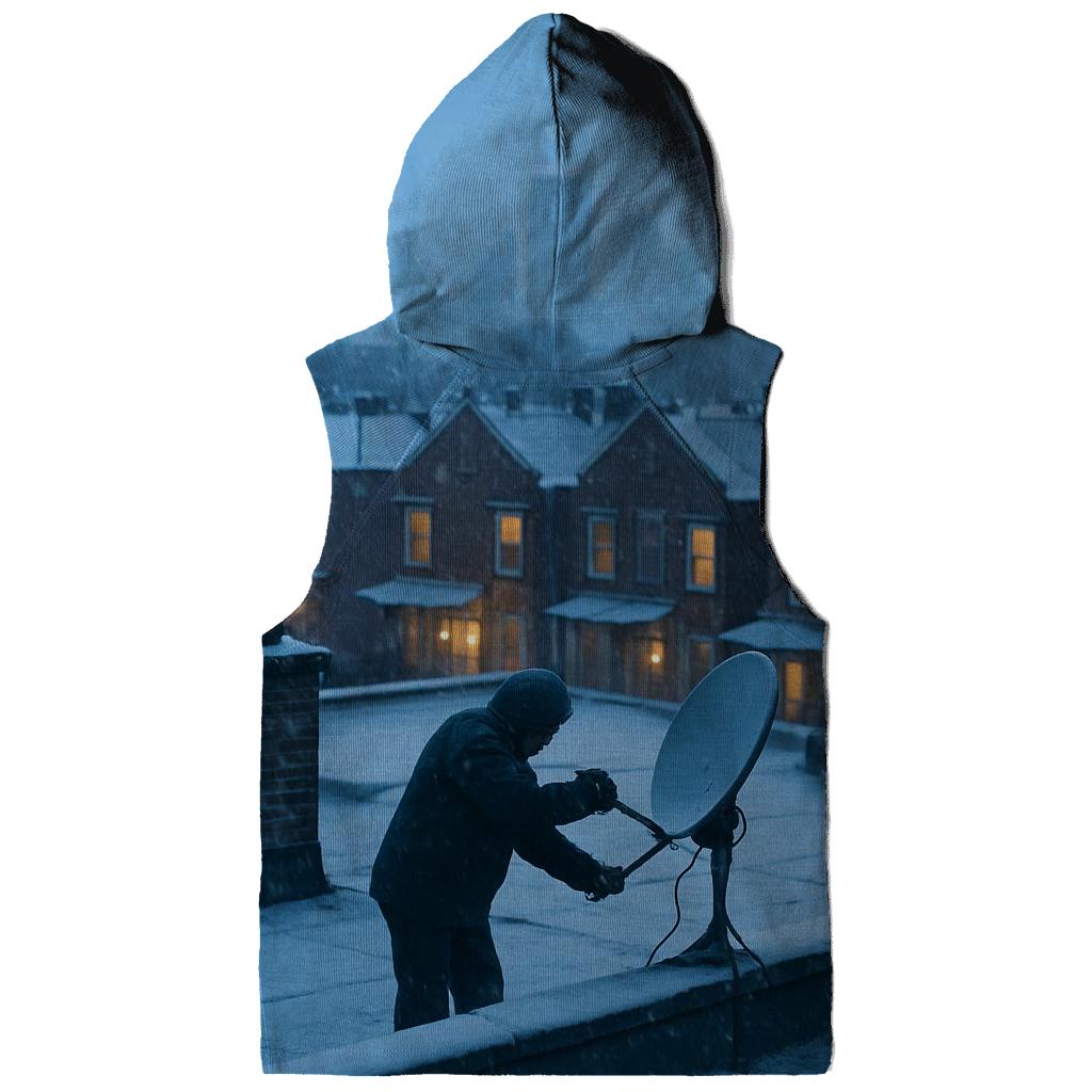 Cypress Hills Rooftop Snowfall With Midtown Distant pullover hoodies