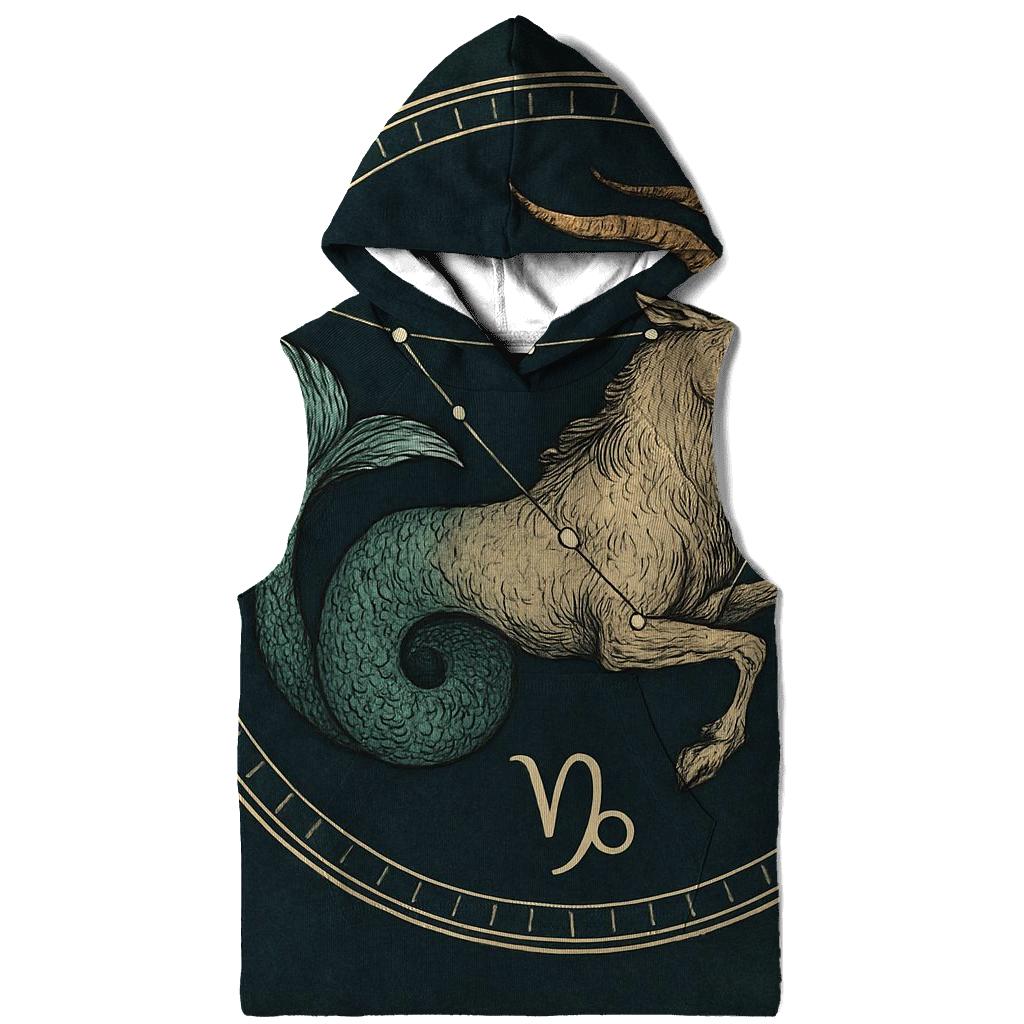 Capricorn Sea Goat Solstice Chart heavyweight hoodies