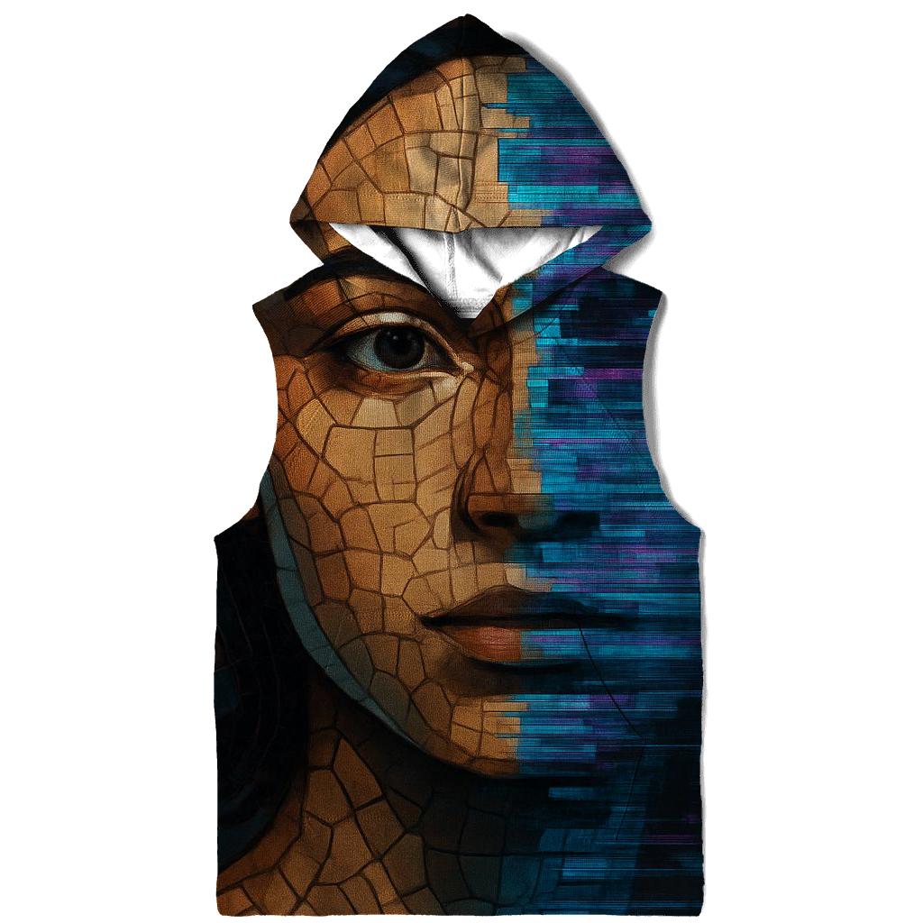 Glitch Mosaic Portrait Of Time hoodies fashion