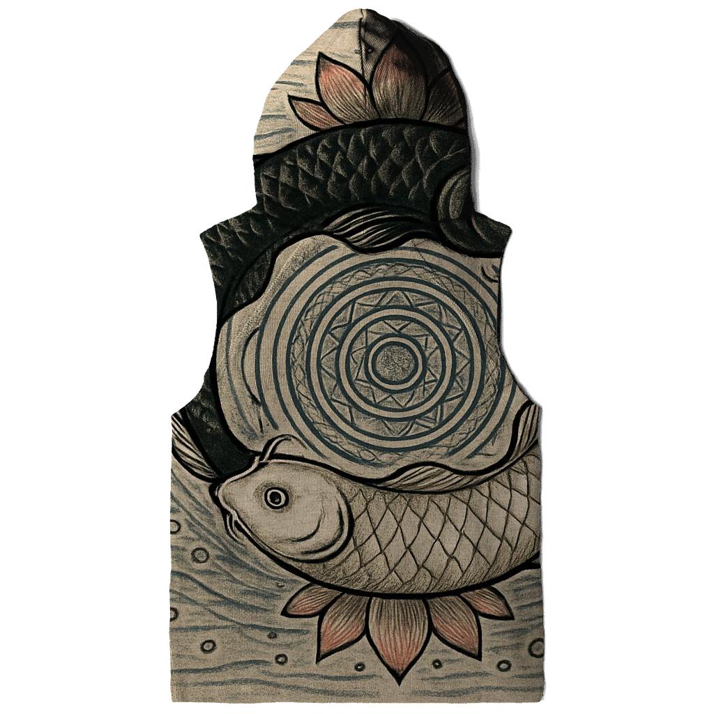 Koi Pond Ouroboros Mirror lightweight hoodies