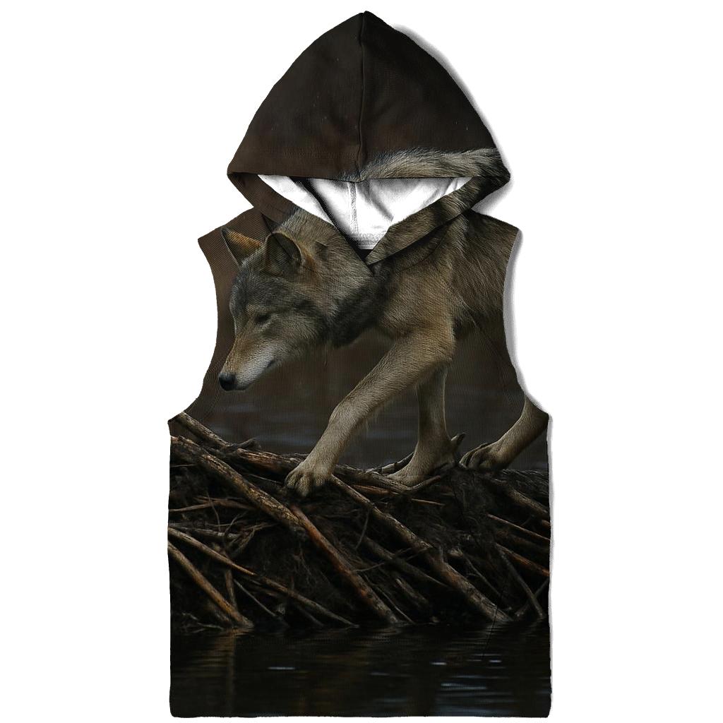 Wetland Wolf Crossing Beaver Dam hoodies fashion