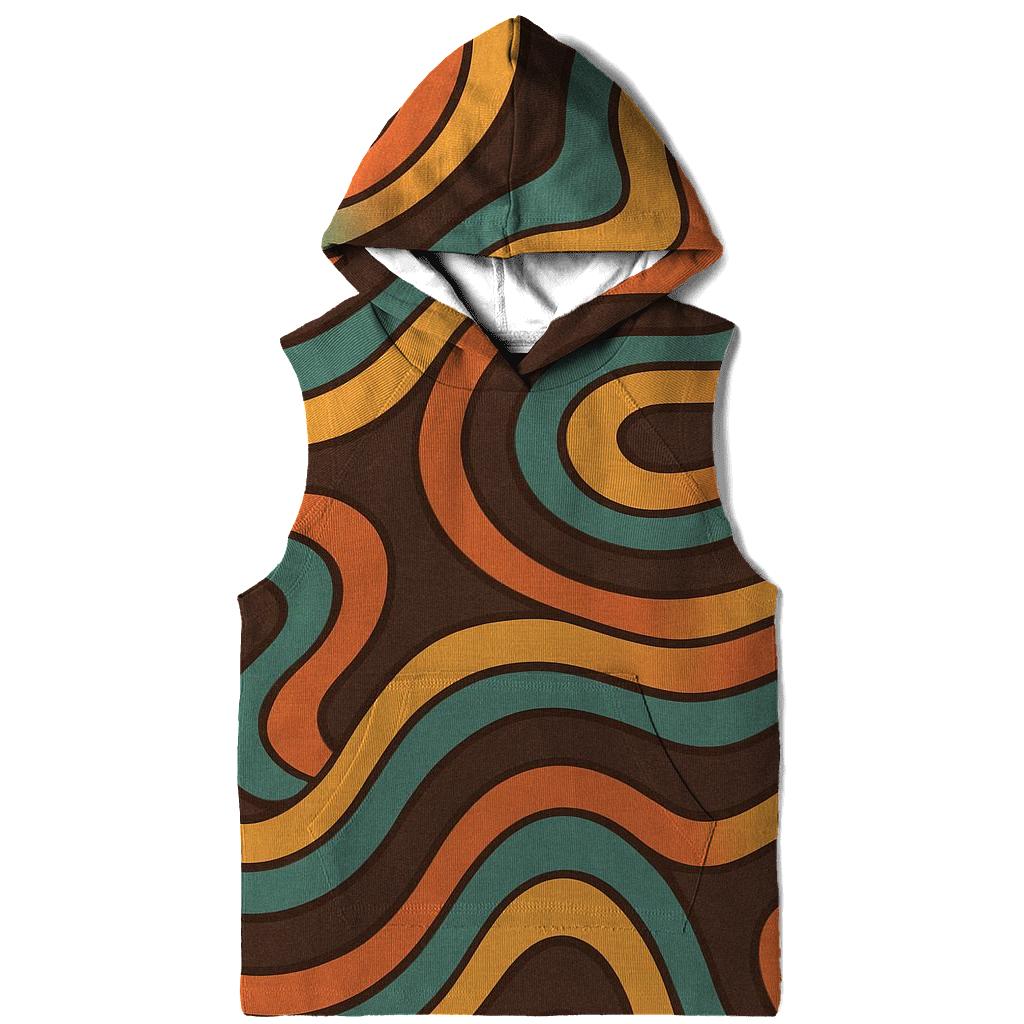 Psychedelic Wave Topography pullover hoodies