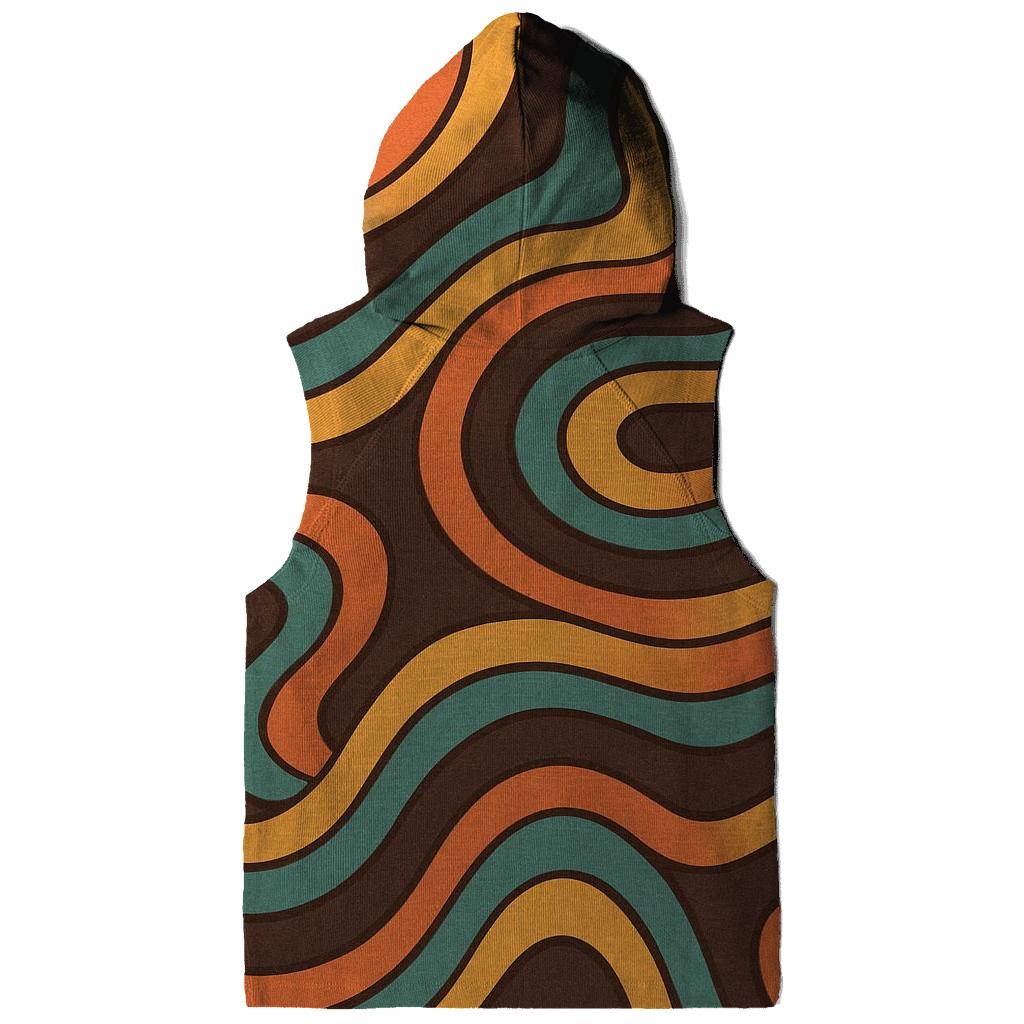 Psychedelic Wave Topography pullover hoodies