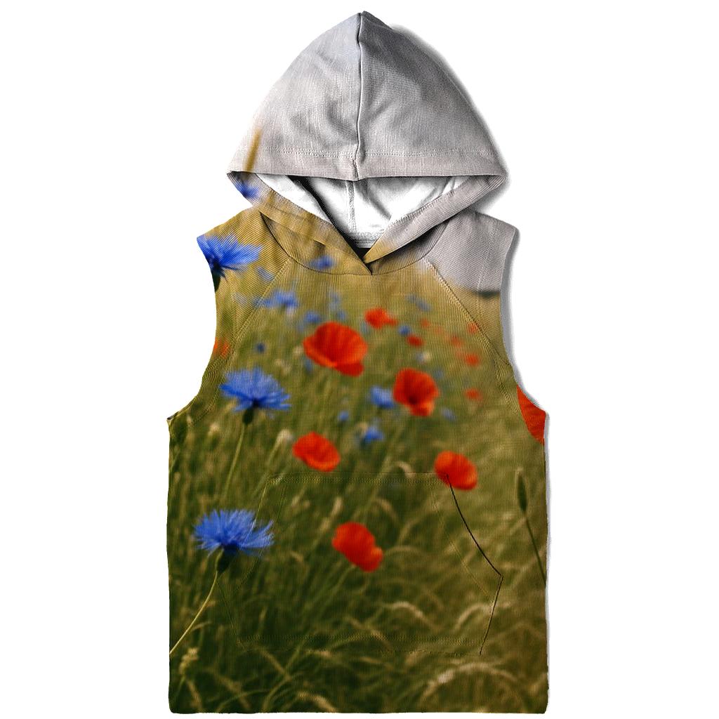 Wild Cornflower And Poppy Edge Of A Wheat Field custom hoodies