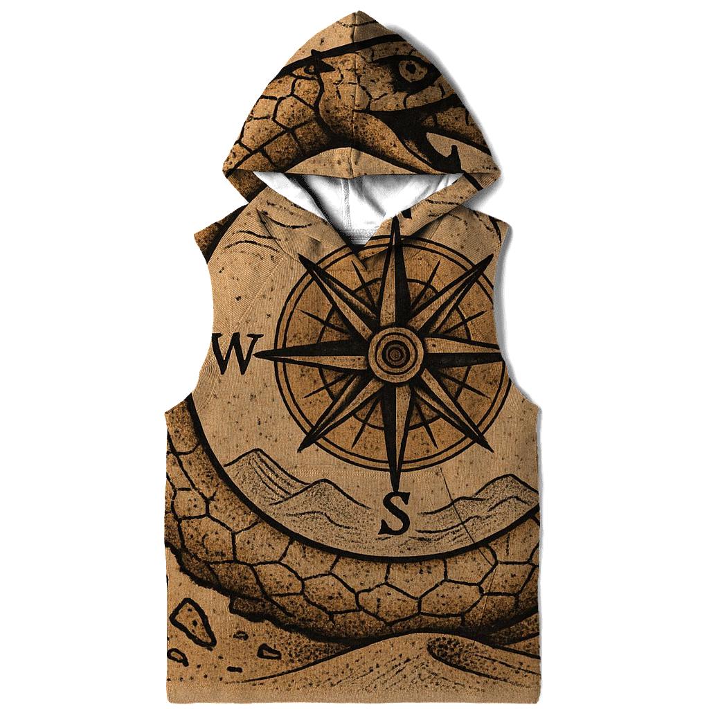 Desert Compass Ouroboros zip-up hoodies