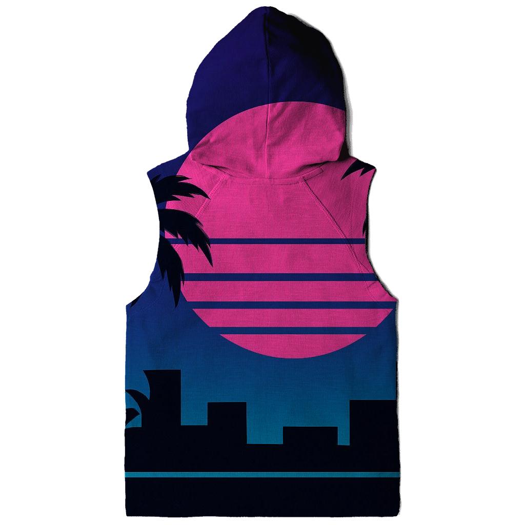Miami Night Palm Silhouette Blocks custom hoodies