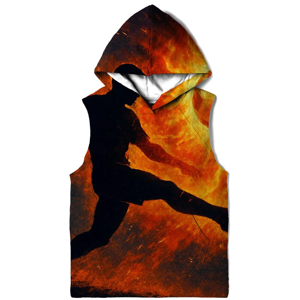 Solar Flare Soccer Kick printed hoodies