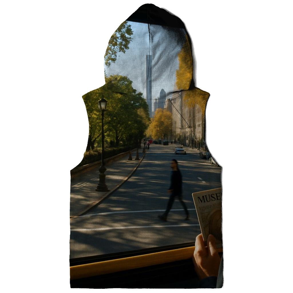 Museum Mile Bus Window With Central Park Edge And Towers designer hoodies