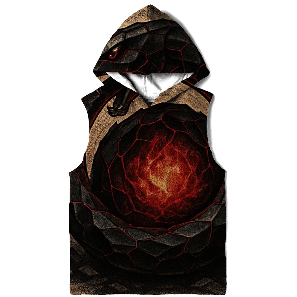 Volcanic Glass Ouroboros zip-up hoodies