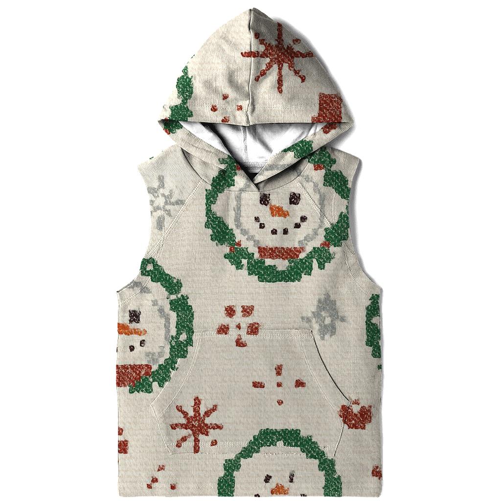 Holly Halo Snowman Medallion Design pullover hoodies