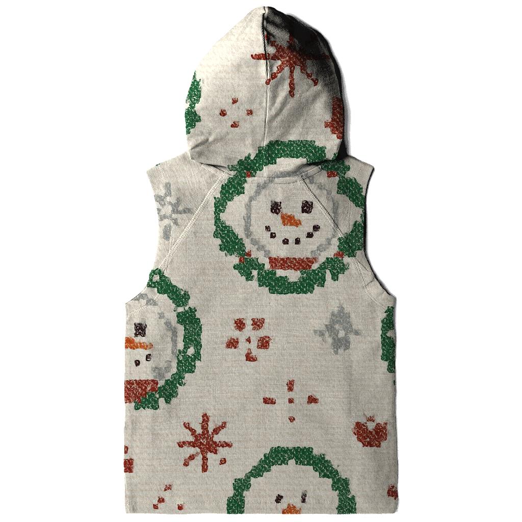 Holly Halo Snowman Medallion Design pullover hoodies