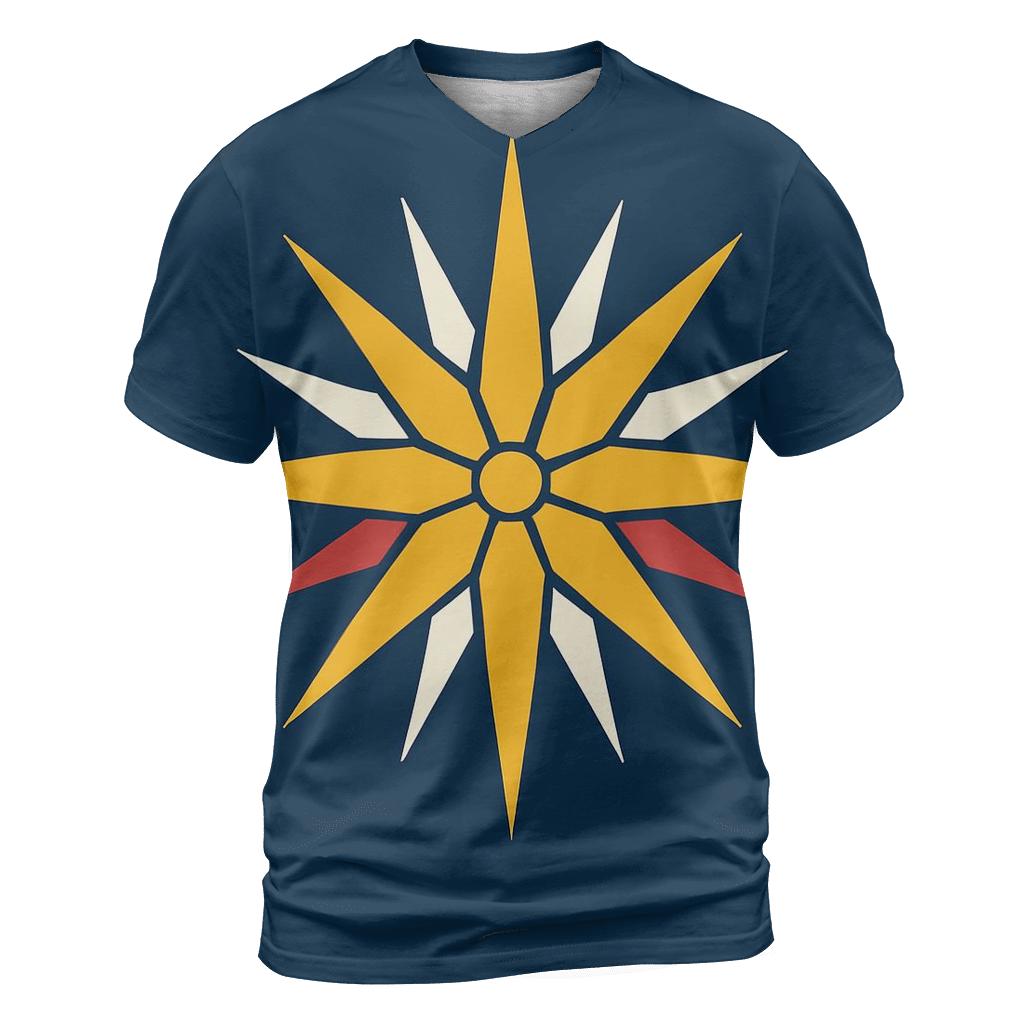 Golden Starburst Nativity Halo statement graphic shirts