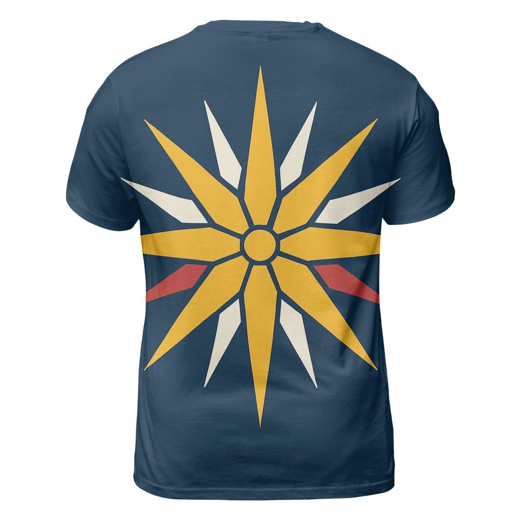 Golden Starburst Nativity Halo statement graphic shirts