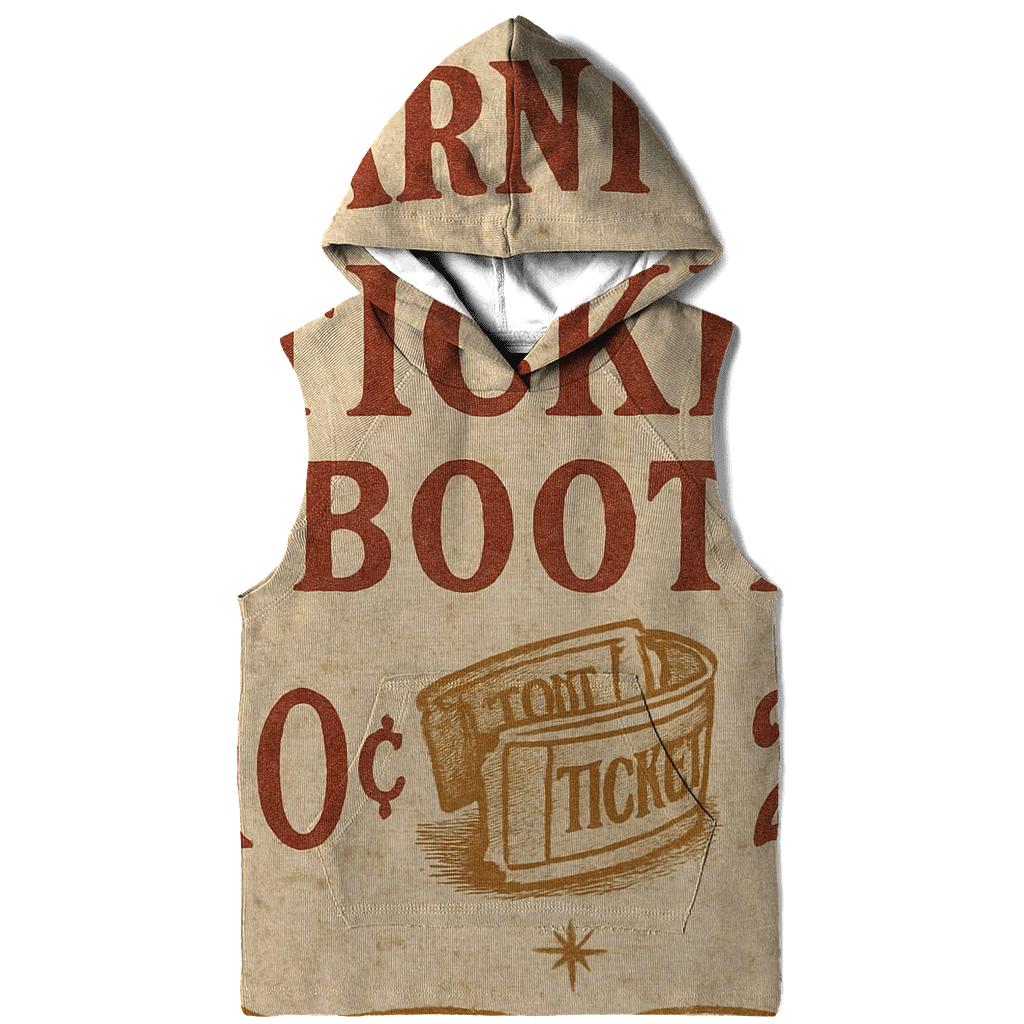 Vintage Carnival Ticket Booth Sign printed hoodies