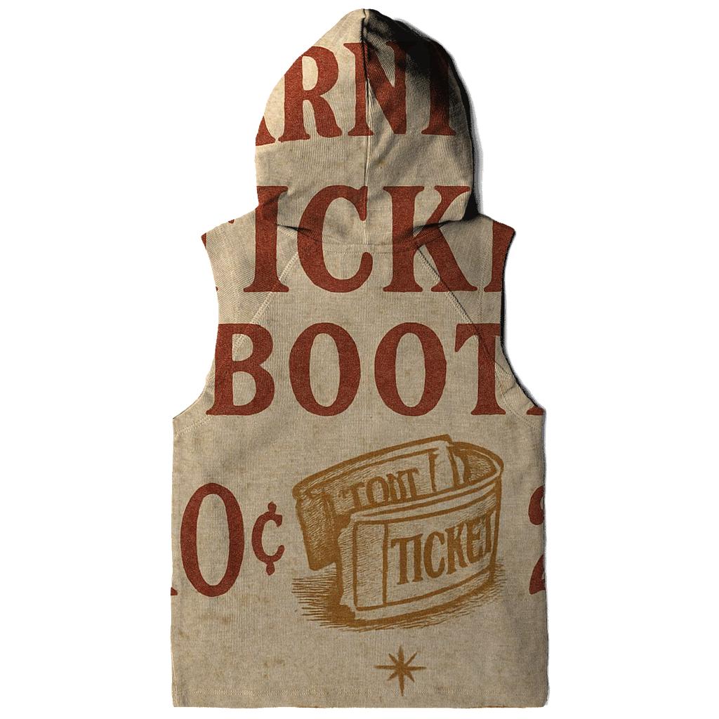 Vintage Carnival Ticket Booth Sign printed hoodies