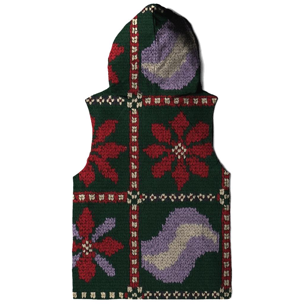 Poinsettia Aurora Patchwork Panel Design lightweight hoodies