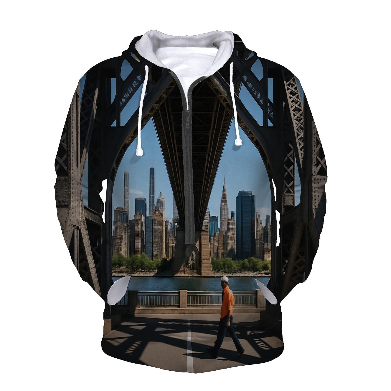 Queensboro Bridge Underdeck Framing Midtown Towers heavyweight hoodies