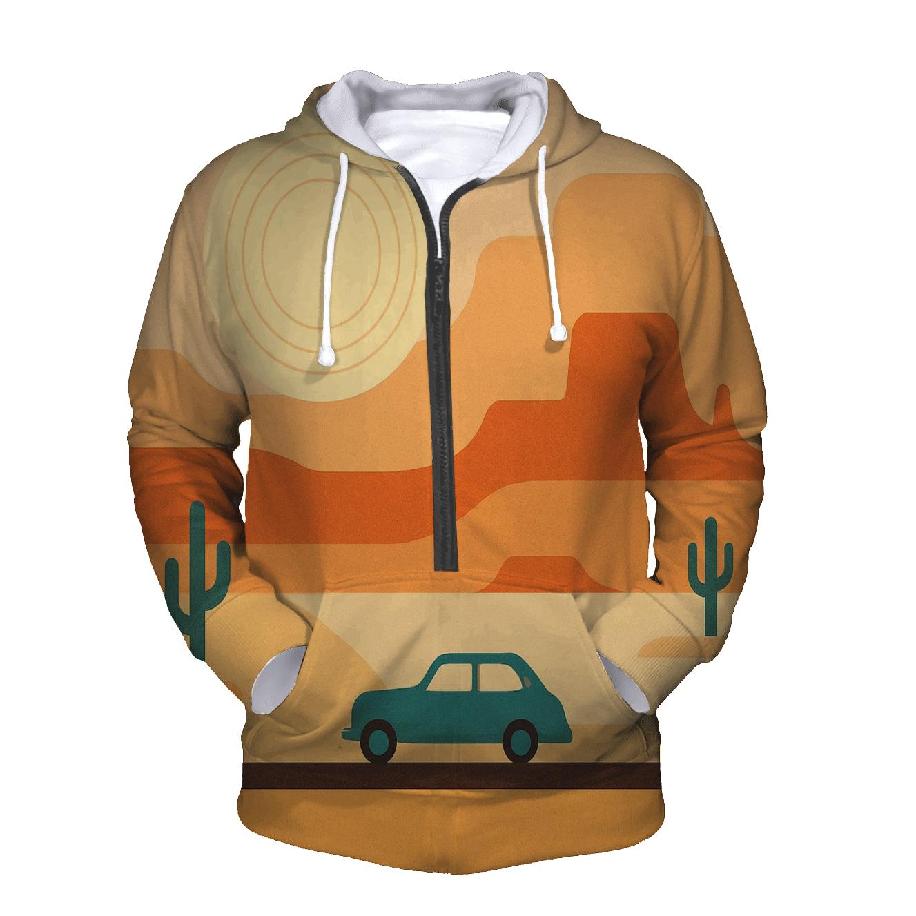 Desert Road Trip Horizon Bands lightweight hoodies