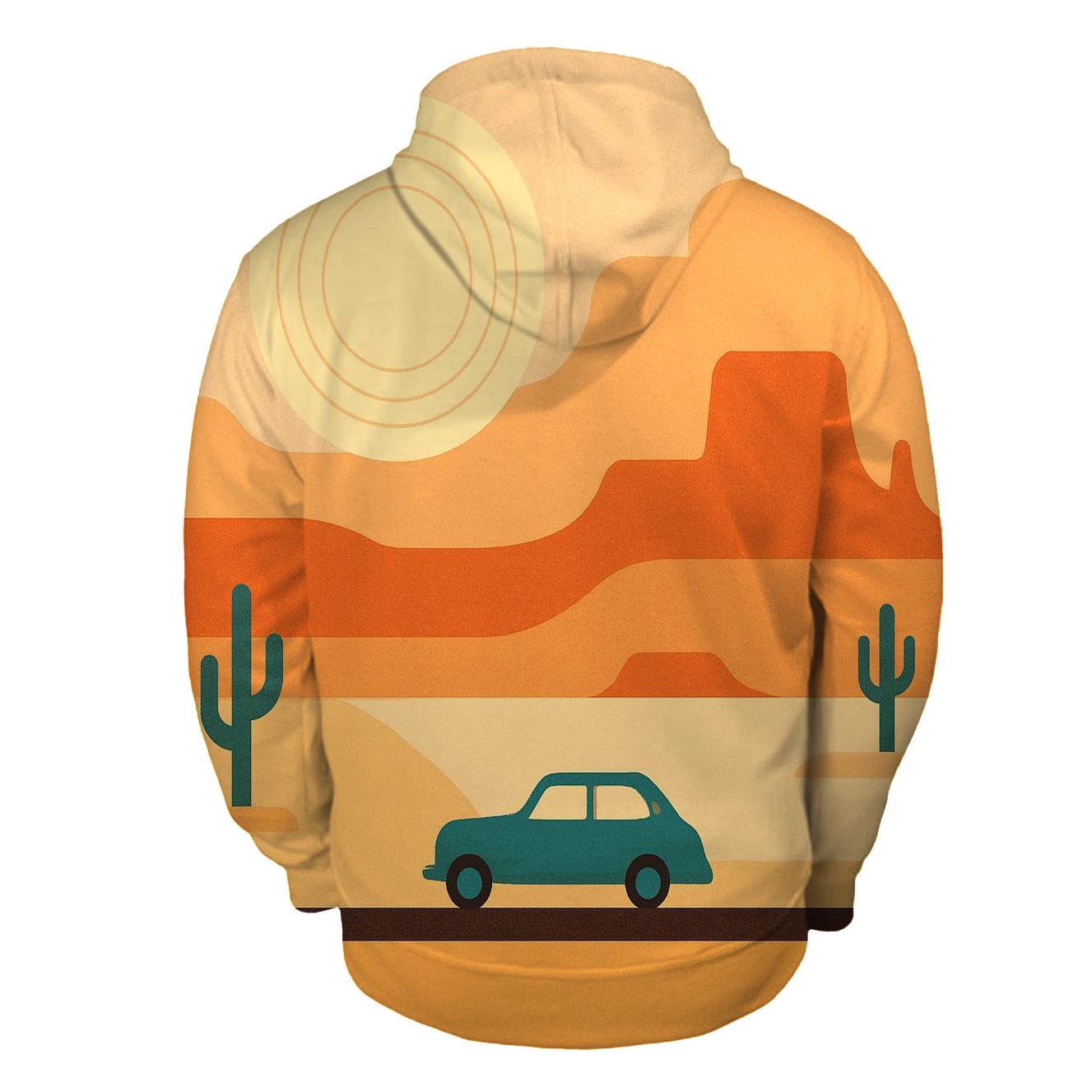 Desert Road Trip Horizon Bands lightweight hoodies