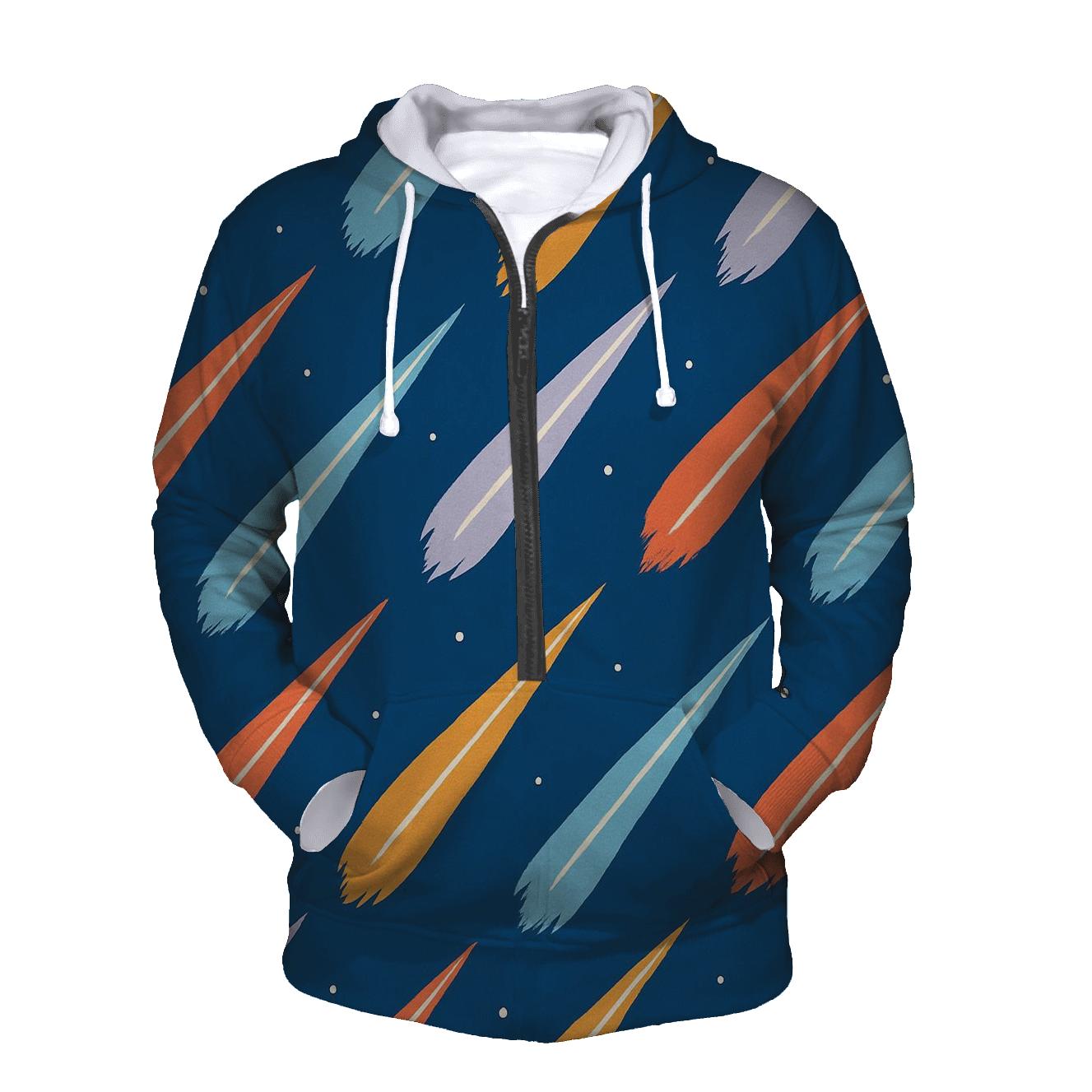 Comet Trail Overprint Parade lightweight hoodies