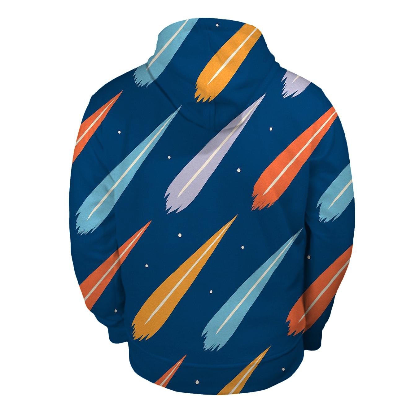 Comet Trail Overprint Parade lightweight hoodies