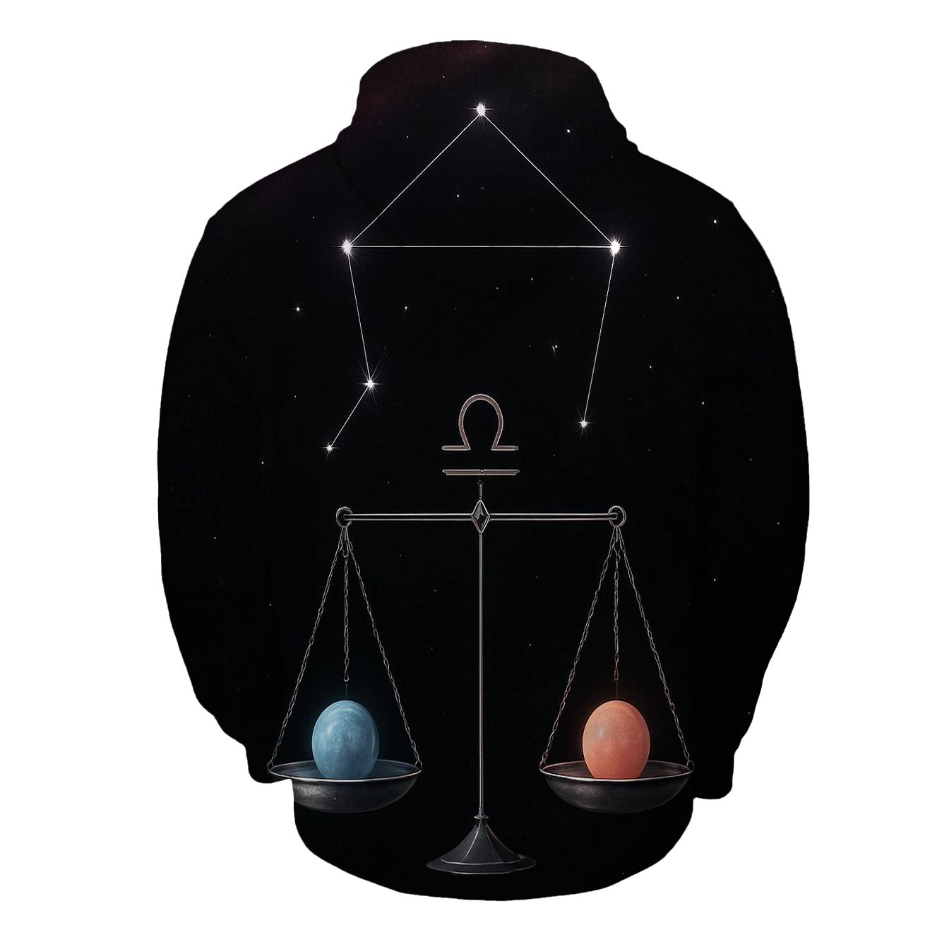 Libra Equinox Balance Star Scales lightweight hoodies