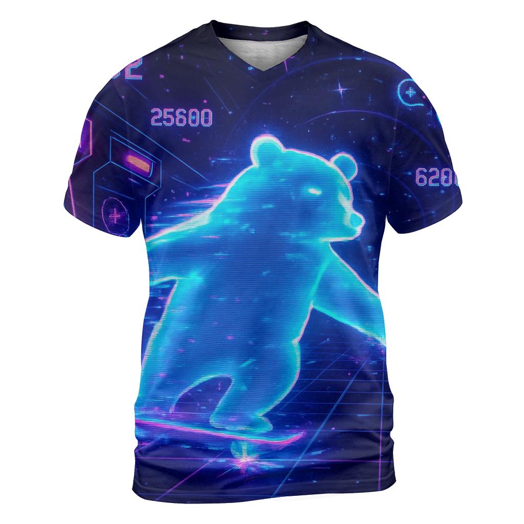 Hologram Bear Arcade Drift creative print fashion shirts