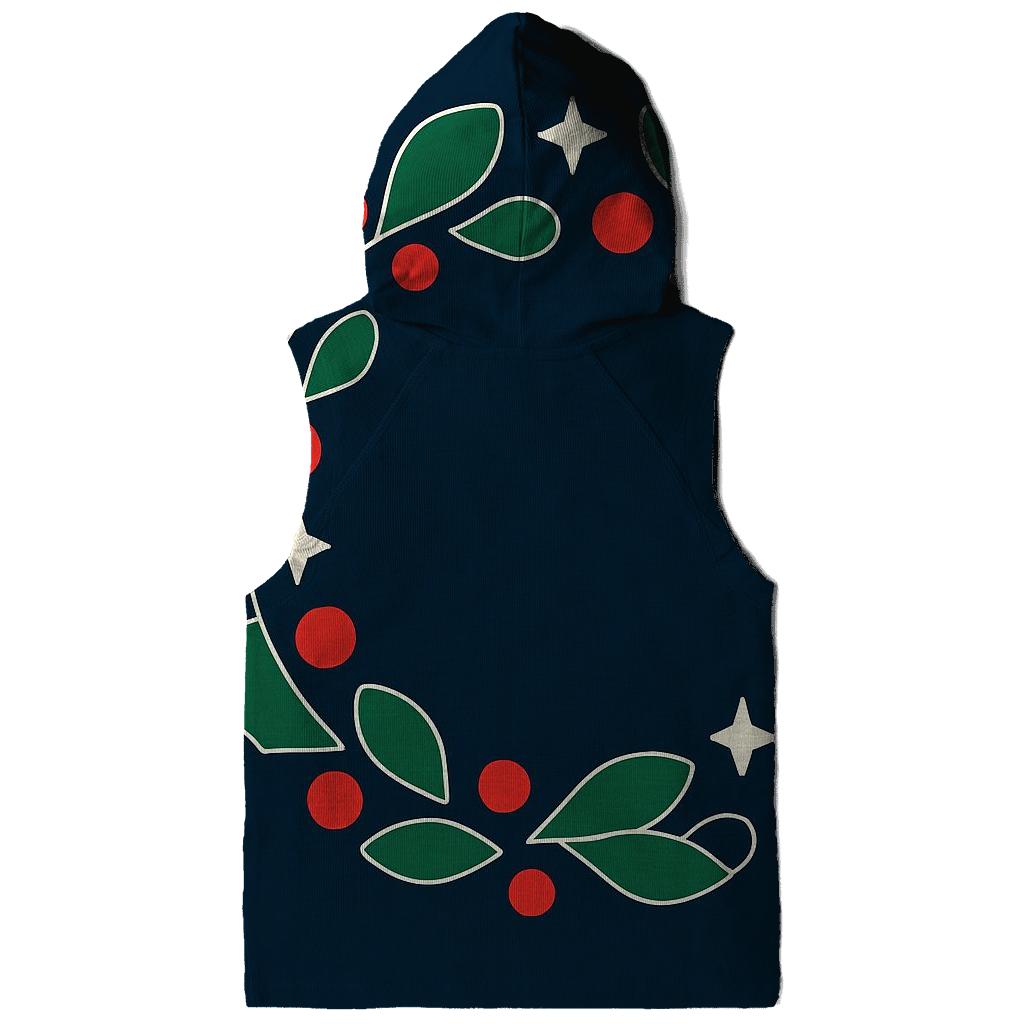 Starlit Holly Orbit Wreath premium hoodies