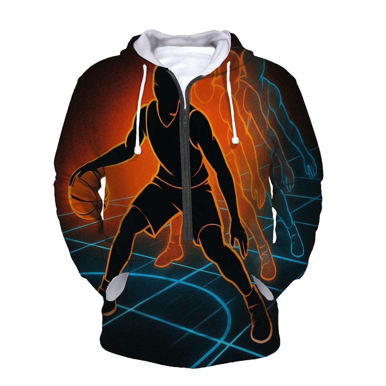 Quantum Court Basketball Crossover premium hoodies