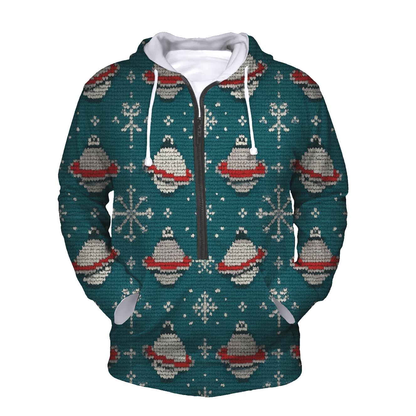 Ornament Planet Carousel Tile Design embroidered hoodies