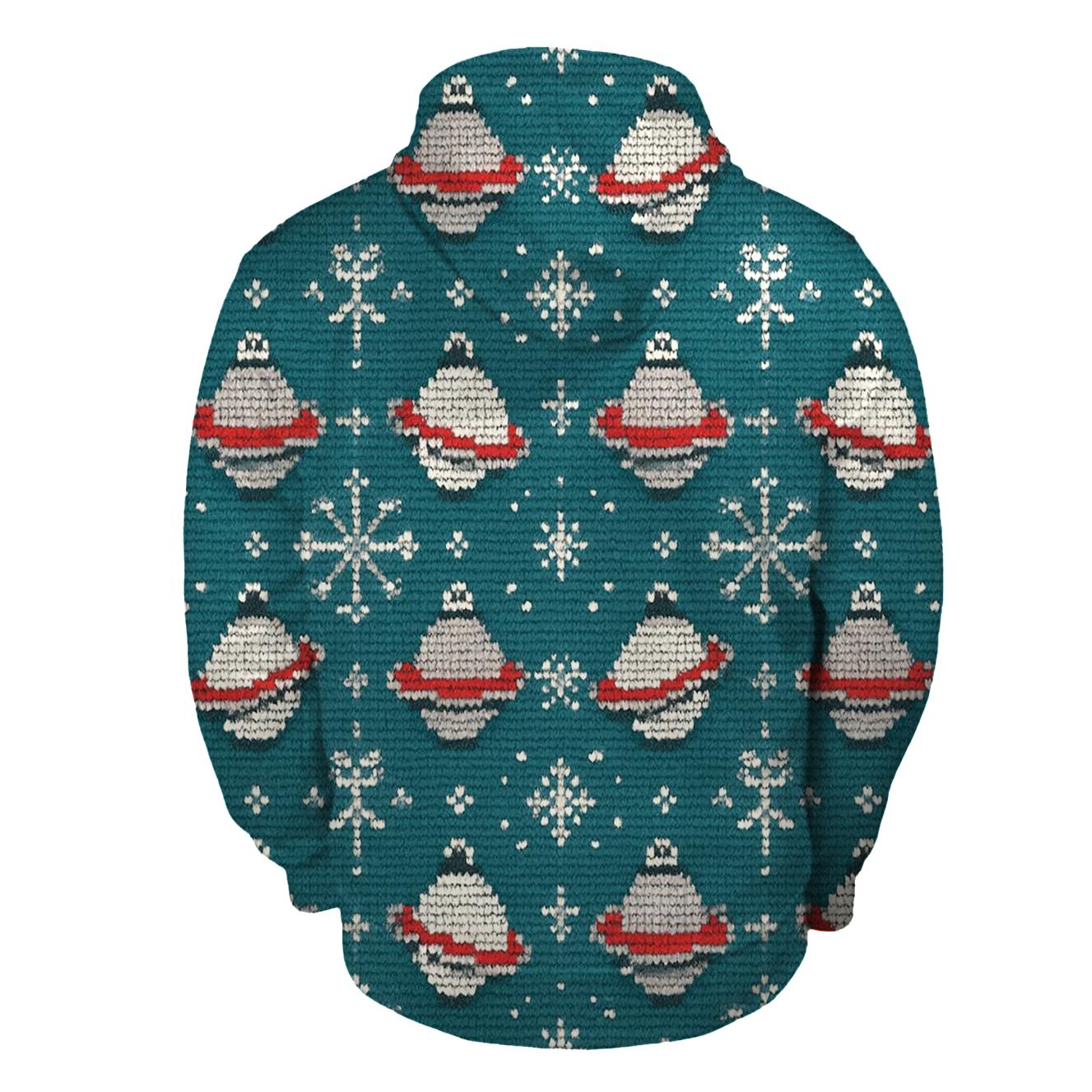 Ornament Planet Carousel Tile Design embroidered hoodies