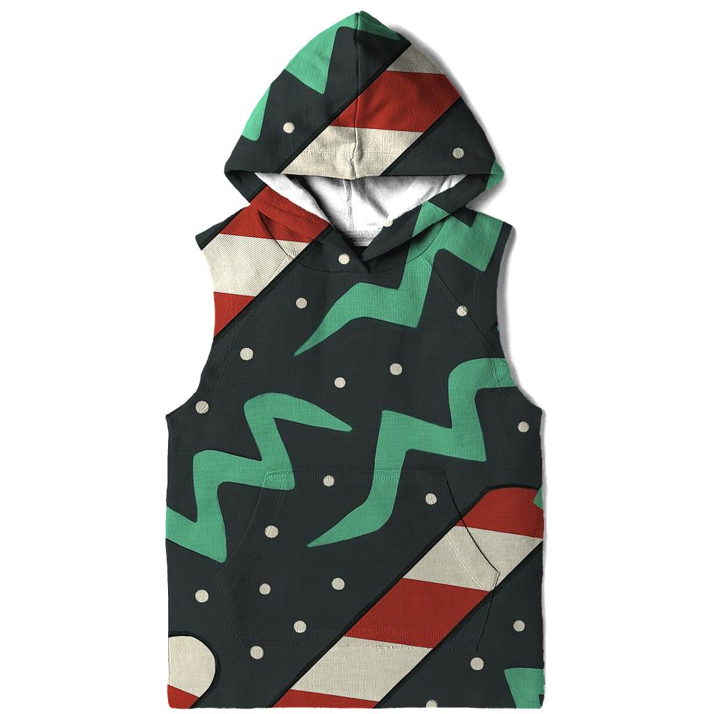 Candy Cane Aurora Stripes printed hoodies
