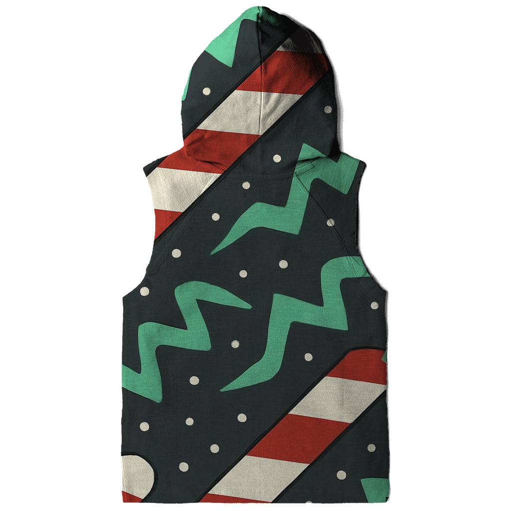 Candy Cane Aurora Stripes printed hoodies