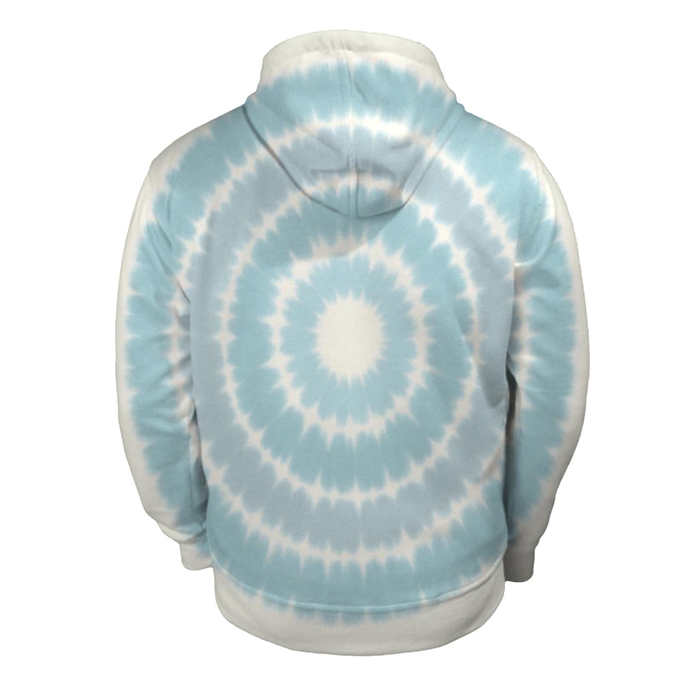 Ice Ring Shibori Ripple Circle zip-up hoodies