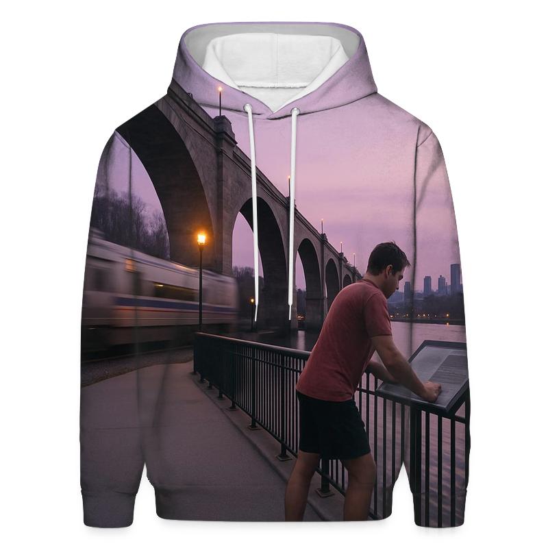 Harlem River Esplanade With Bronx Backdrop Glow hoodie designs