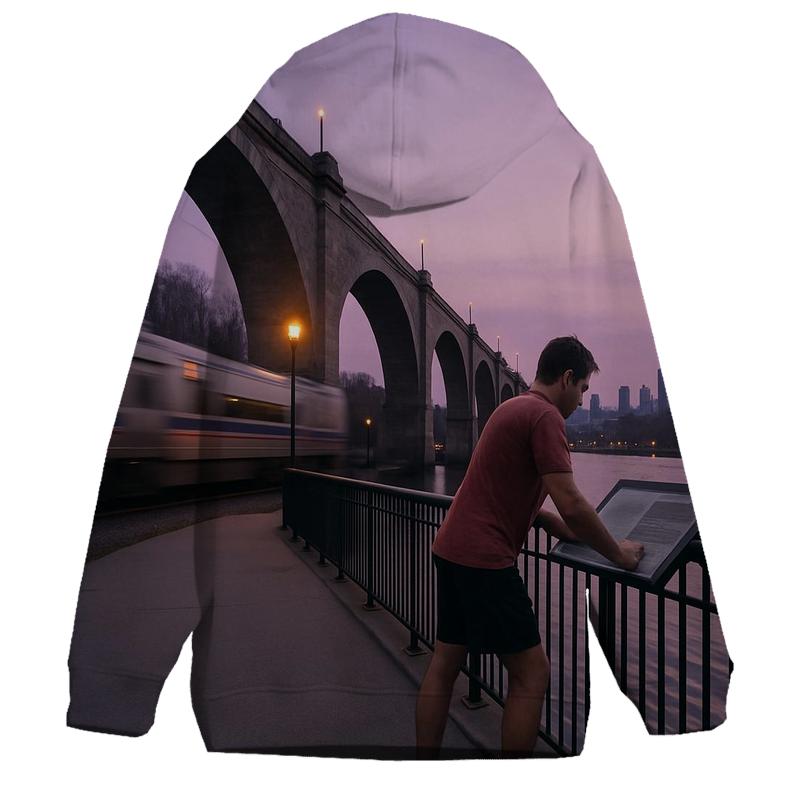 Harlem River Esplanade With Bronx Backdrop Glow hoodie designs