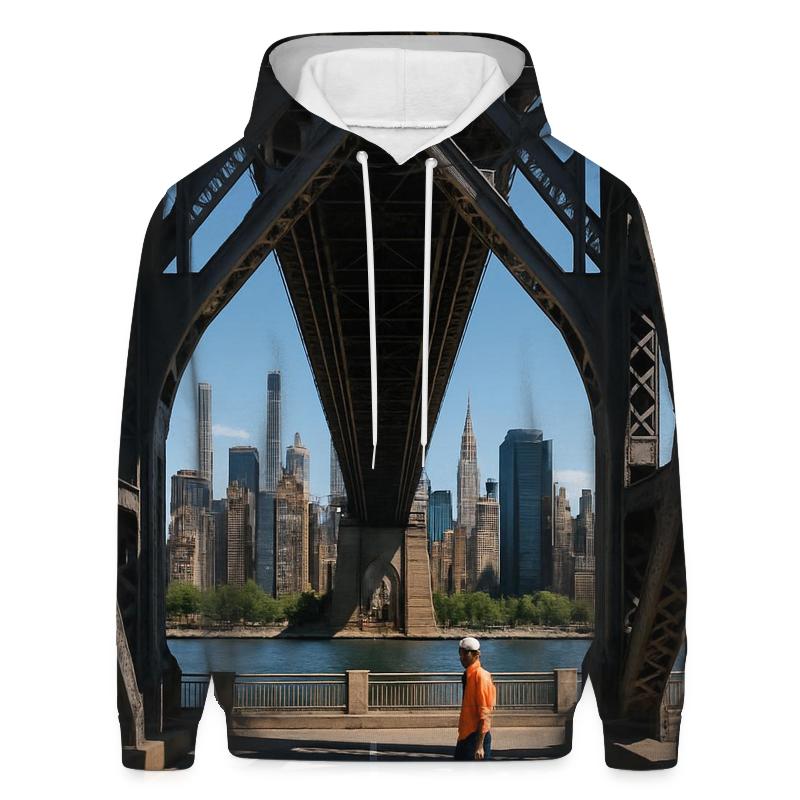 Queensboro Bridge Underdeck Framing Midtown Towers heavyweight hoodies