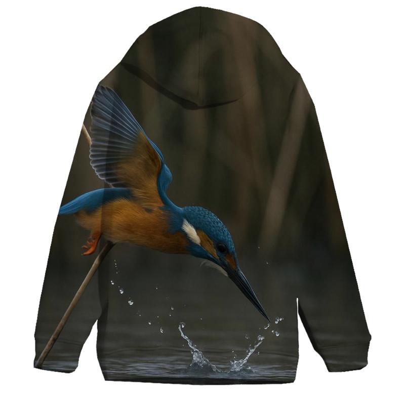 Cobalt Surge Common Kingfisher designer hoodies