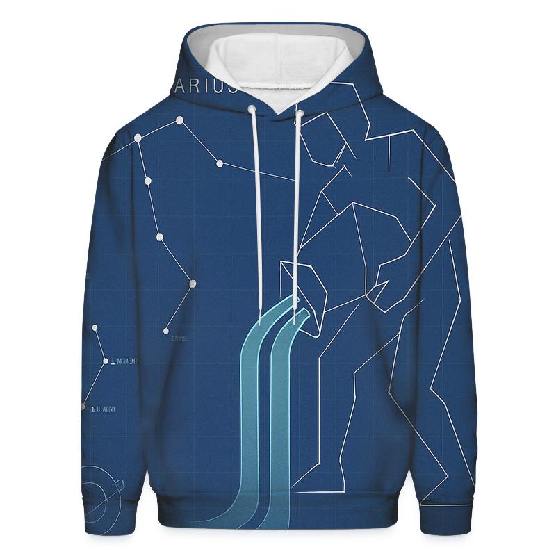 Aquarius Orbital Water Bearer Blueprint heavyweight hoodies