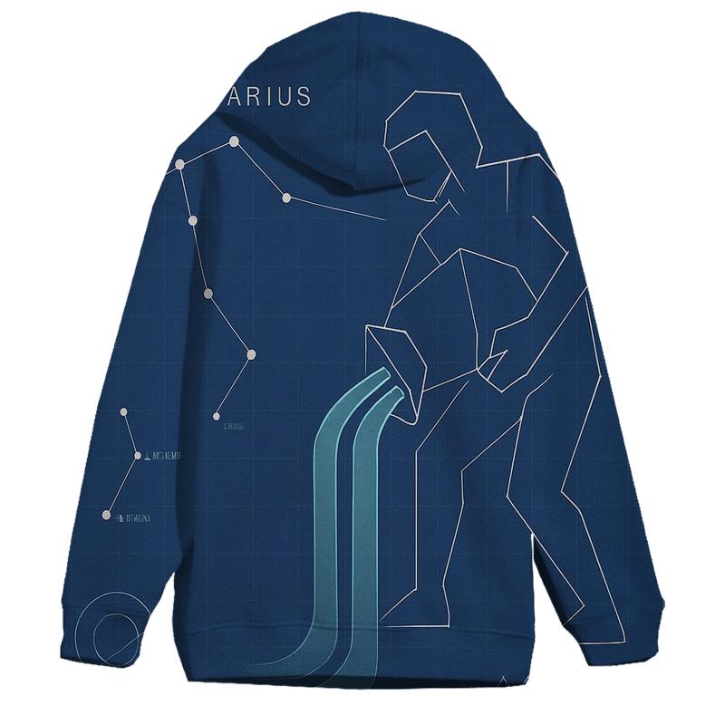 Aquarius Orbital Water Bearer Blueprint heavyweight hoodies