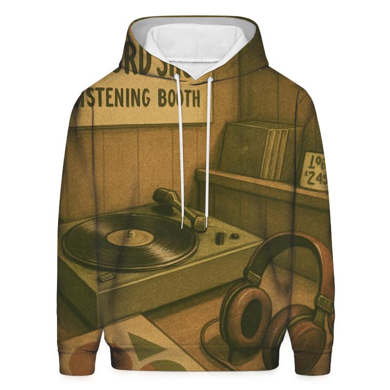 Antique Record Shop Listening Booth hoodie trends