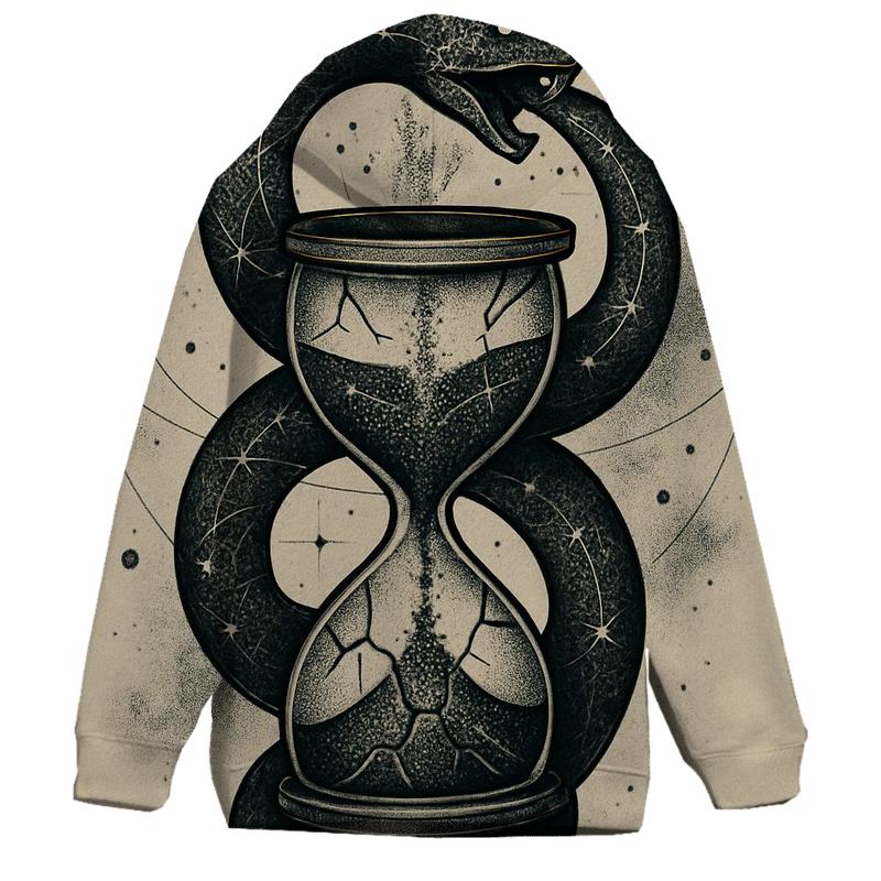 Astral Hourglass Ouroboros printed hoodies
