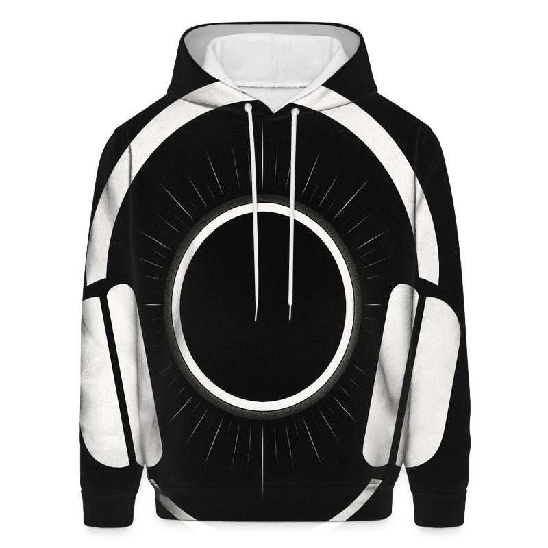 Monochrome Headphone Eclipse pullover hoodies
