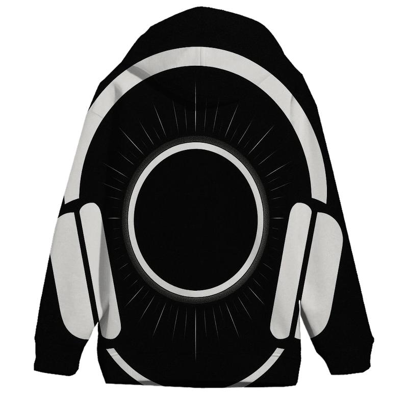 Monochrome Headphone Eclipse pullover hoodies