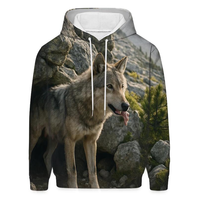 Den Site Monitoring In Alpine Scree printed hoodies